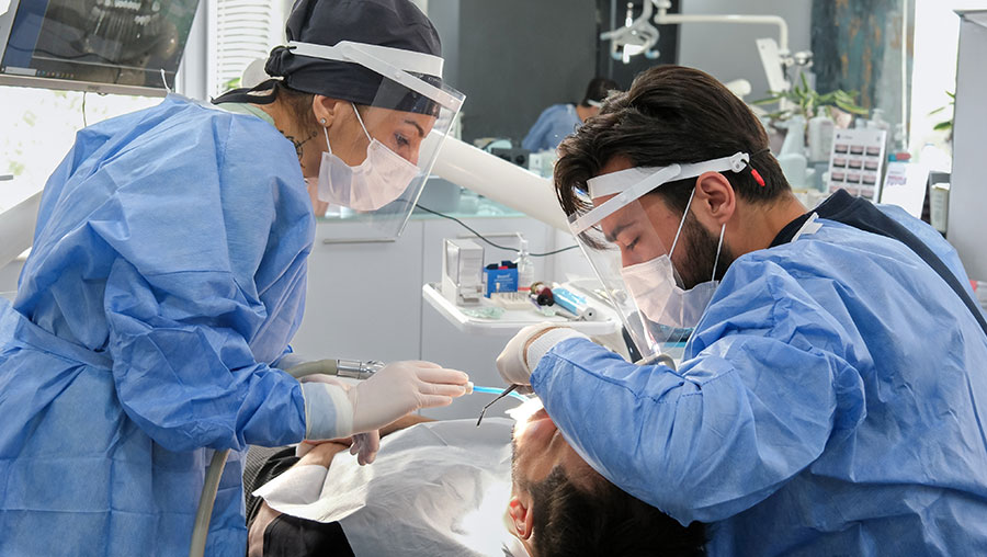 full mouth dental implants showing fixed full arch restoration