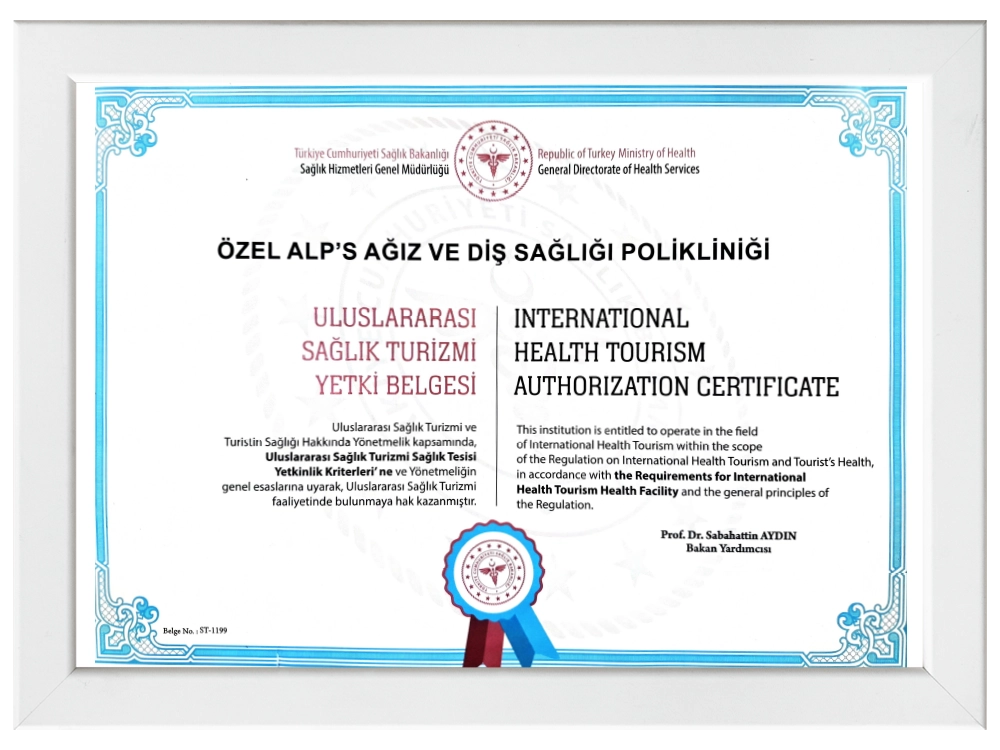 International Health Tourism Authorization Certificate